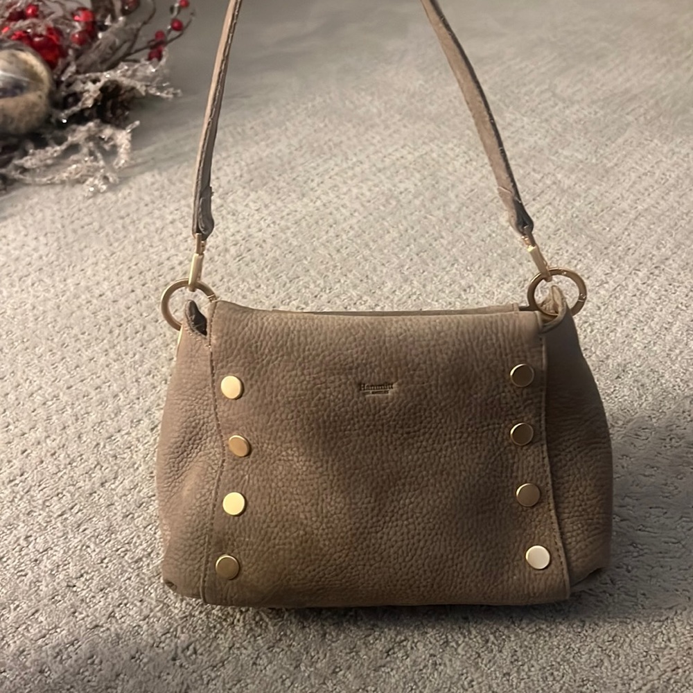 Grey natural Bryant medium hammitt surge Grey leather bag, short strap only